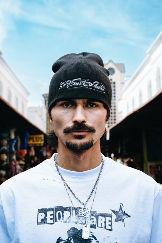 Black “Script Logo” Beanie